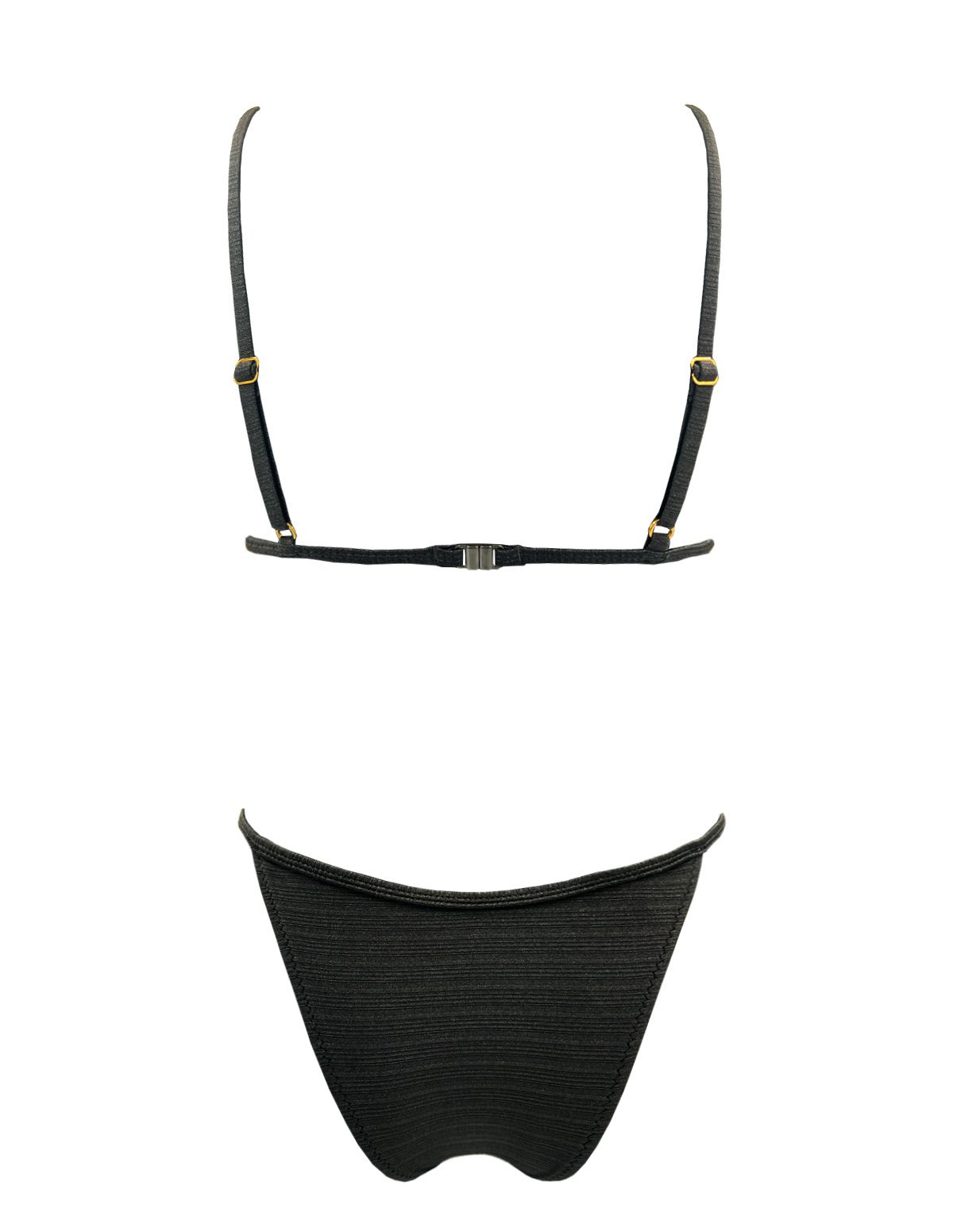 Triangle shiny black Bikini