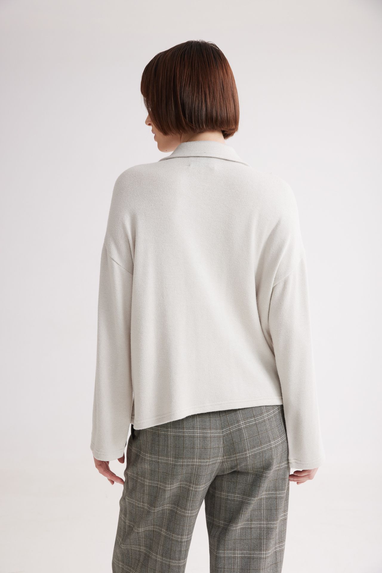 Winter Sweatshirt Polo Top