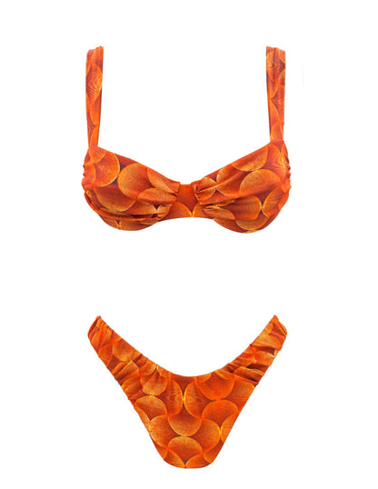 Wire with ruched bottom Bikini